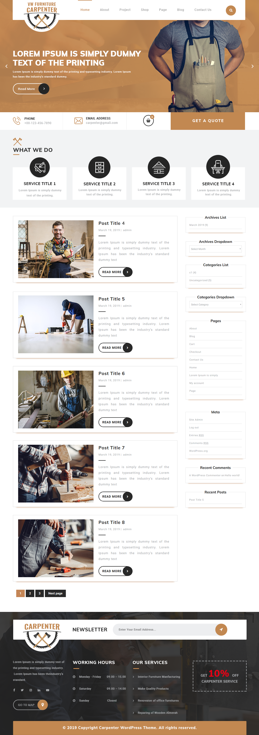 Furniture Shop WordPress Theme