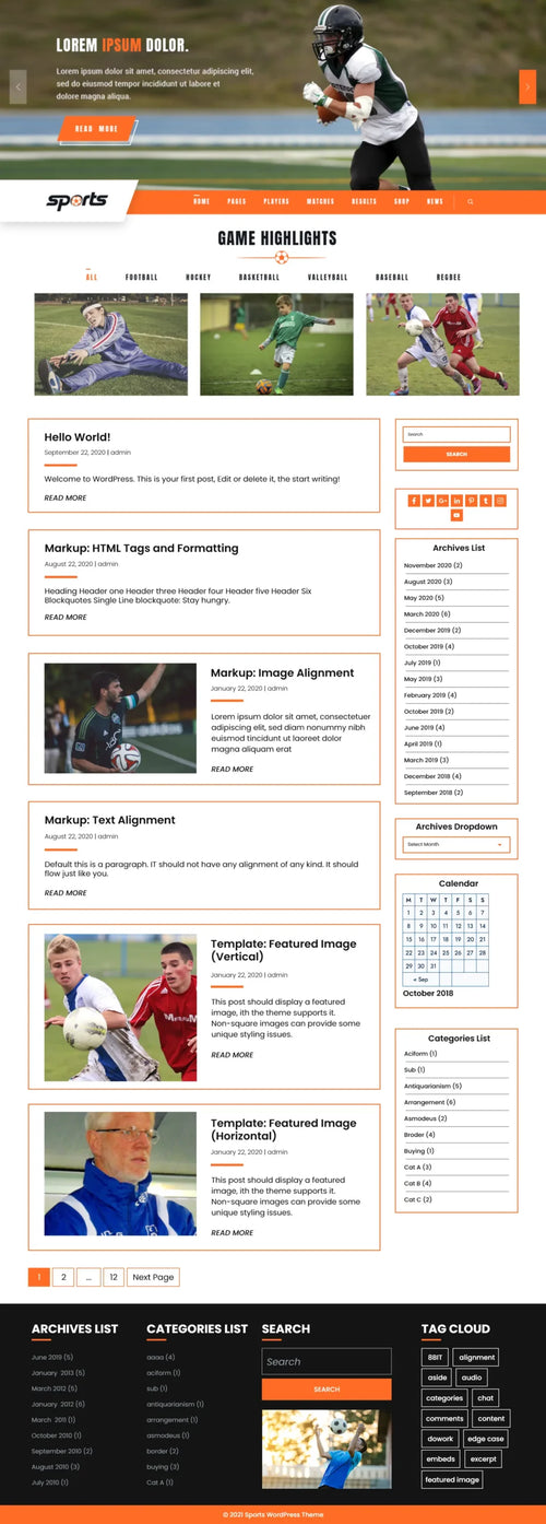 free-wordpress-sport-theme-design