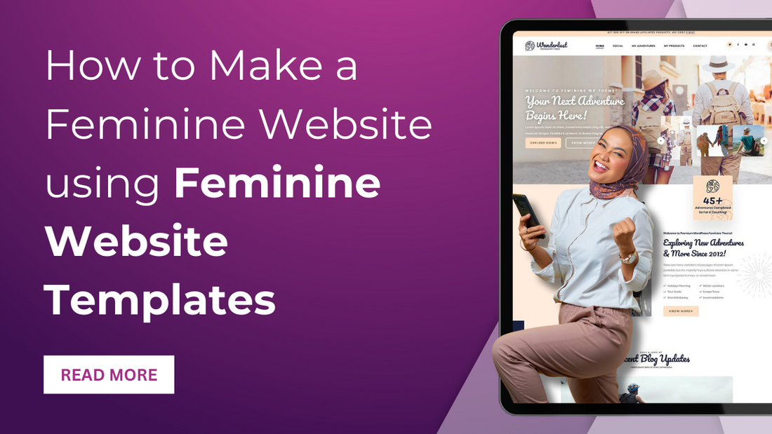 Make a Feminine Website using Feminine Website Templates