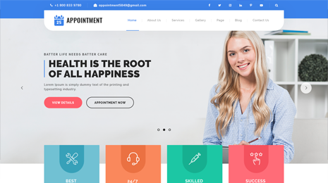 Free Appointment WordPress Theme Thumbnail 