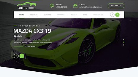 Free Automotive WordPress Theme Thumbnail 