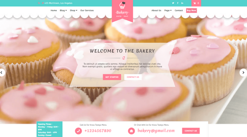 Free Bake Shop WordPress Theme Thumbnail 