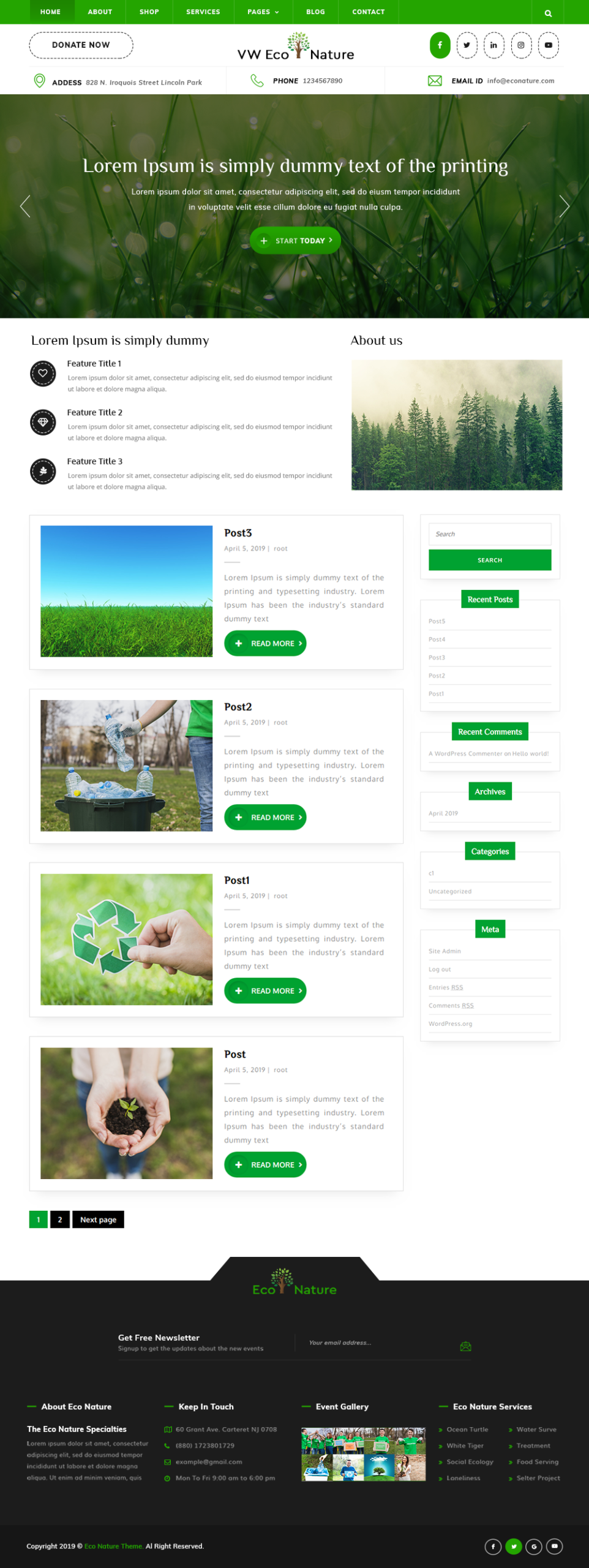 Free Eco Nature WordPress Theme for Agro Businesses