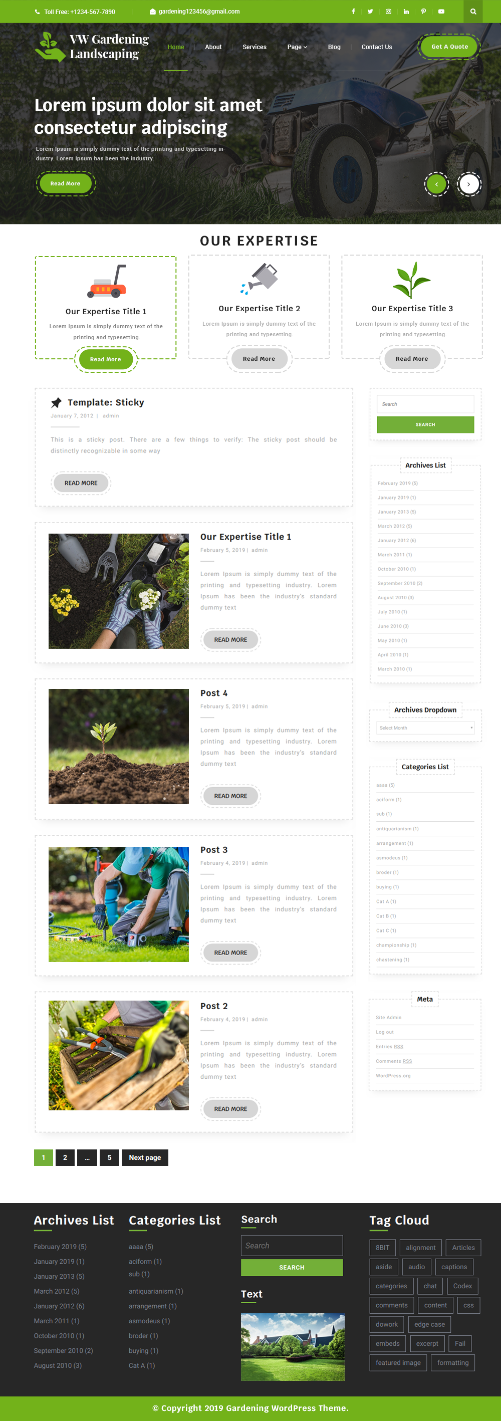 Landscaping WordPress Theme