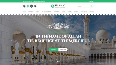 Free Islamic Center WordPress Theme Thumbnail 