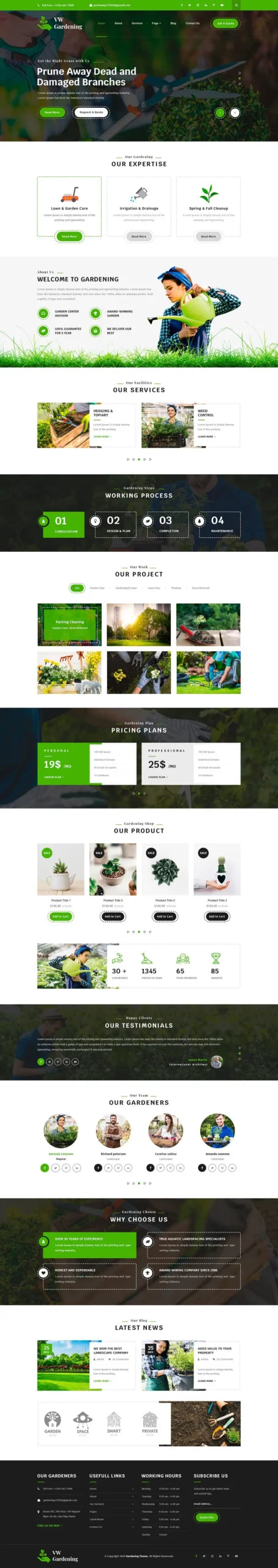 Landscaping WordPress Theme