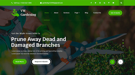 Free Gardening Business WordPress Theme Thumbnail 