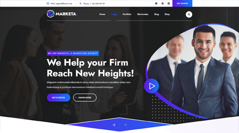 Free Marketing Agency WordPress Theme Thumbnail 