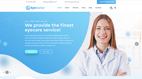 Free Optician WordPress Theme Thumbnail 