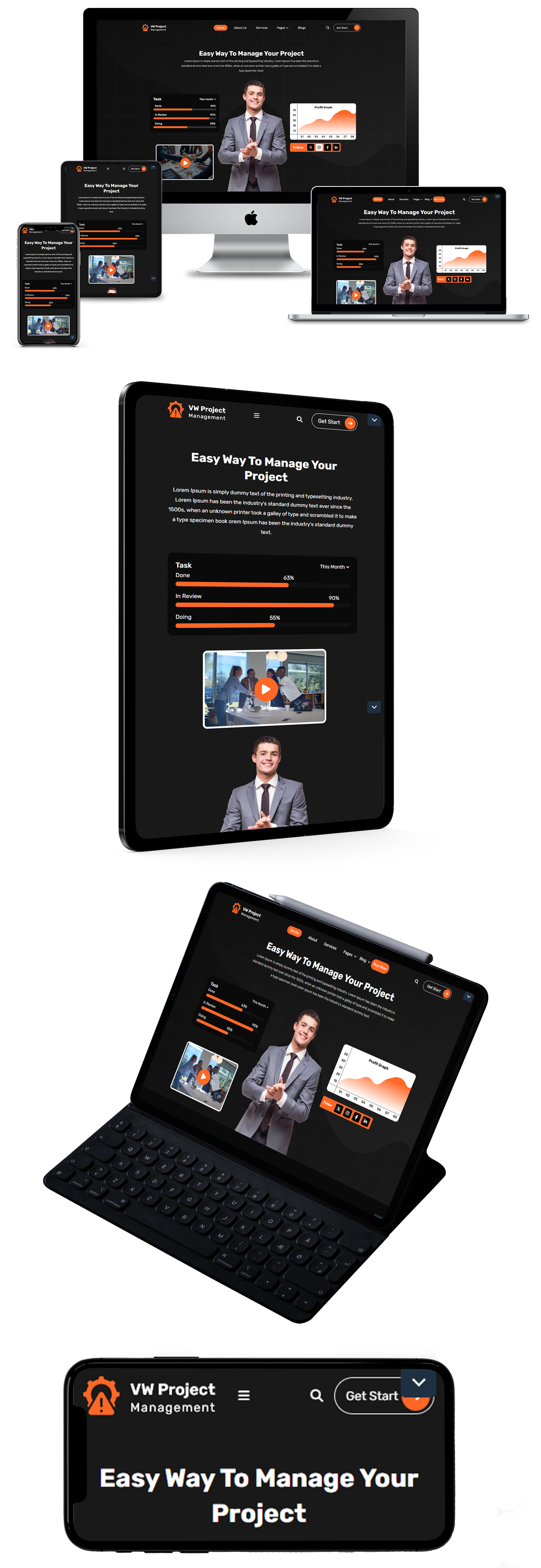 Project Management WordPress Theme Responsive