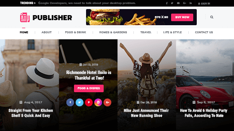 Free Publisher WordPress Theme Thumbnail 