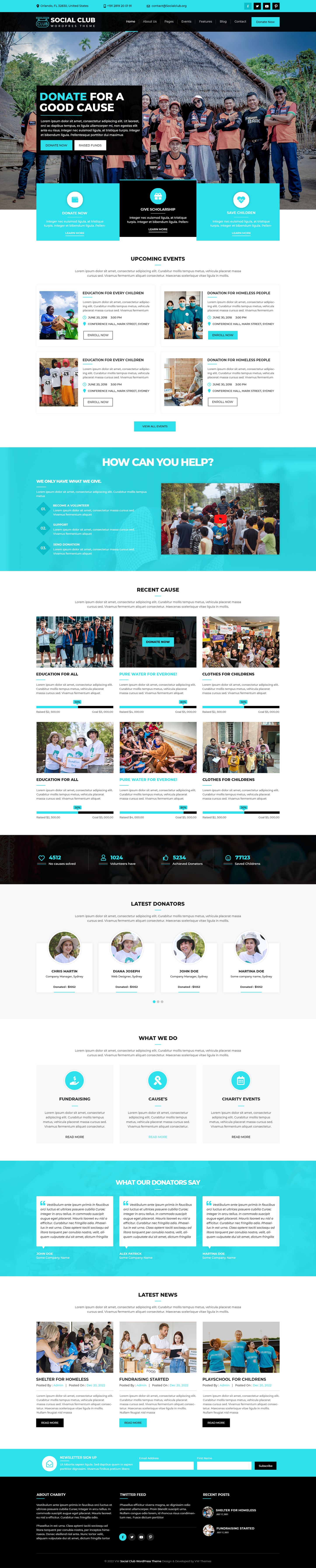 Social Club WordPress Theme