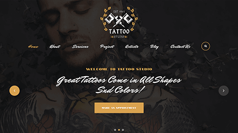 Free Tattoo WordPress Theme