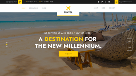 Free Travel Agency WordPress Theme Thumbnail 