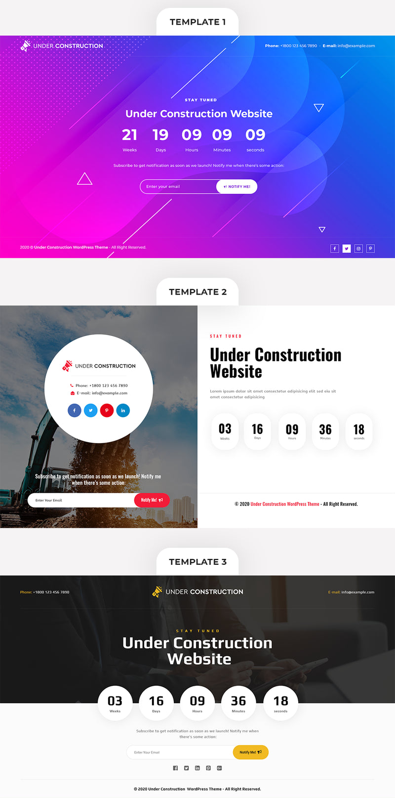 Under Construction WP Theme