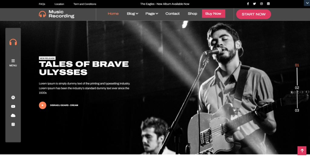 Free Singer WordPress Theme