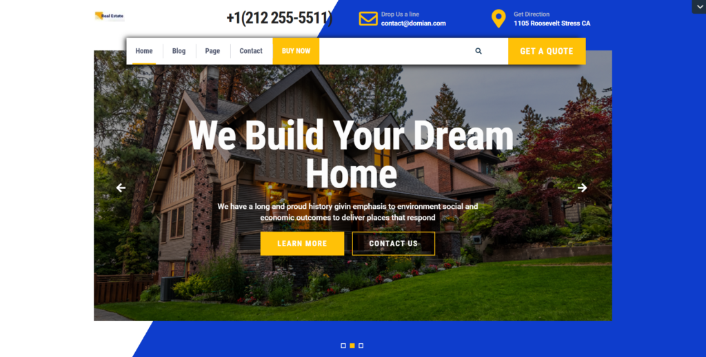 Free Residence Real Estate WordPress Theme