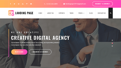 Free WordPress Landing Page Theme Thumbnail 