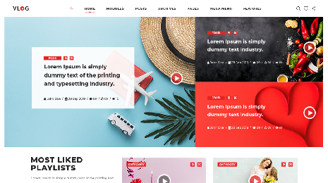 Free Video Blog WordPress Theme Thumbnail 