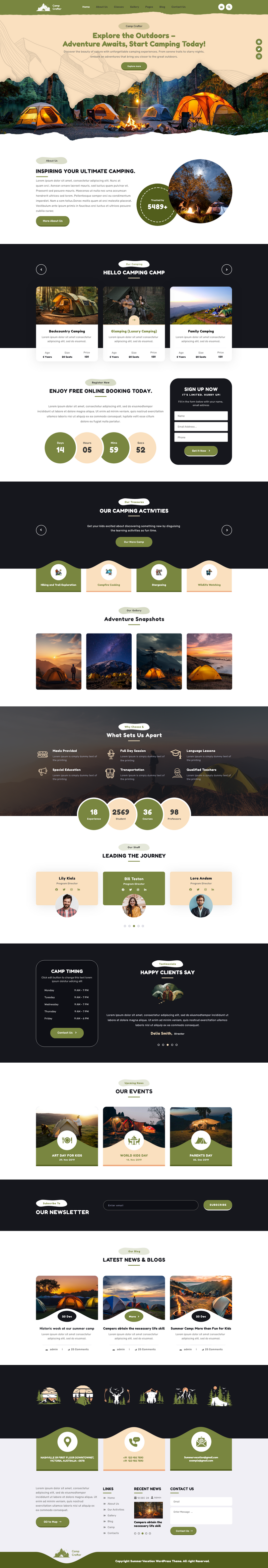 Camping WordPress Theme