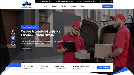 Free Courier Services WordPress Theme Thumbnail 