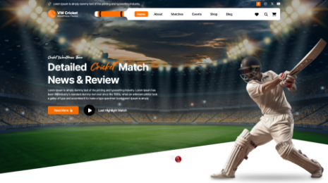 Free Cricket WordPress Theme Thumbnail 