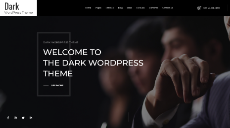 Free Dark WordPress Theme Thumbnail 