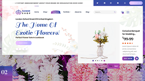 Free Flower Shop WordPress Theme Thumbnail 