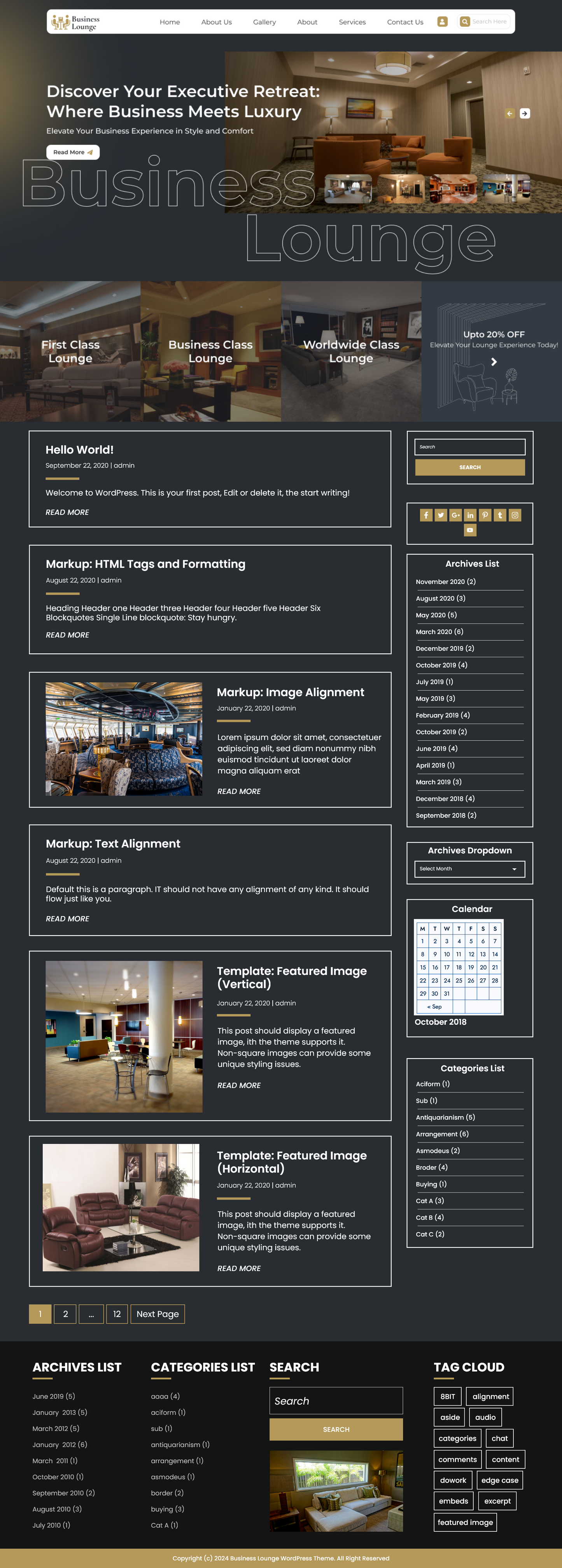 Free Lounge WordPress Theme