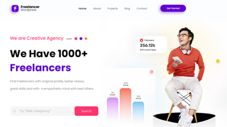 Free Freelancer WordPress Theme Thumbnail 