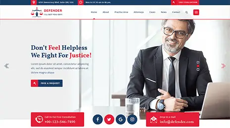 Free Law Firm WordPress Theme Thumbnail 