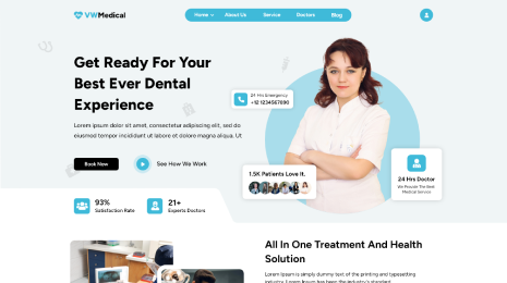 Free Medical Landing Page WordPress Theme Thumbnail 