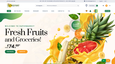 Online Grocery Shopping WordPress Theme