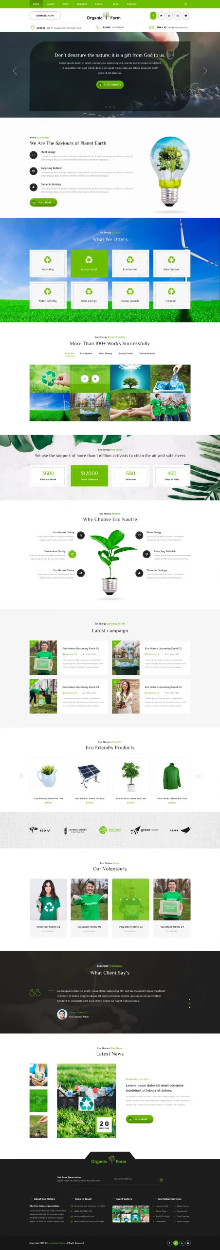 Organic Farm WordPress Theme