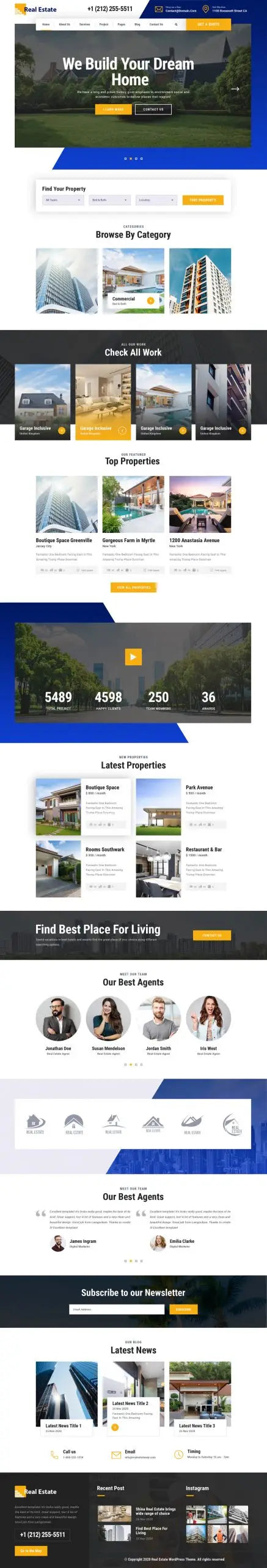 Residence Real Estate WordPress Theme