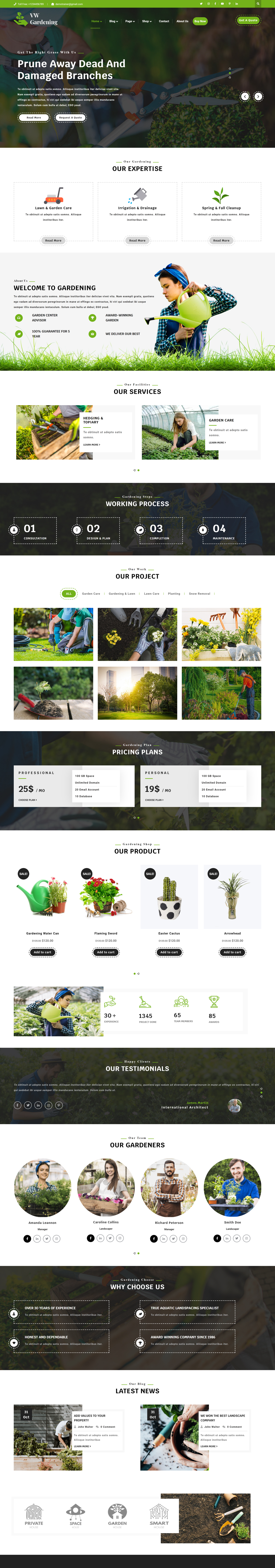 Gardening Service WordPress Theme