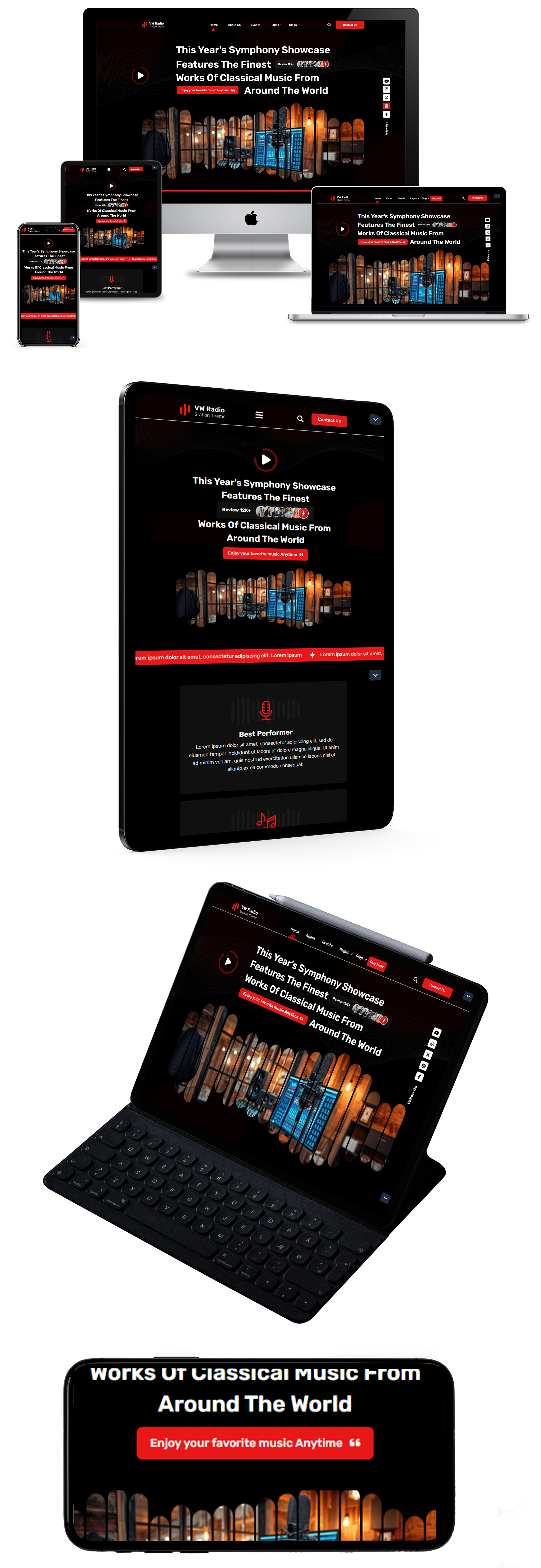 Radio Station WordPress Theme Responsive