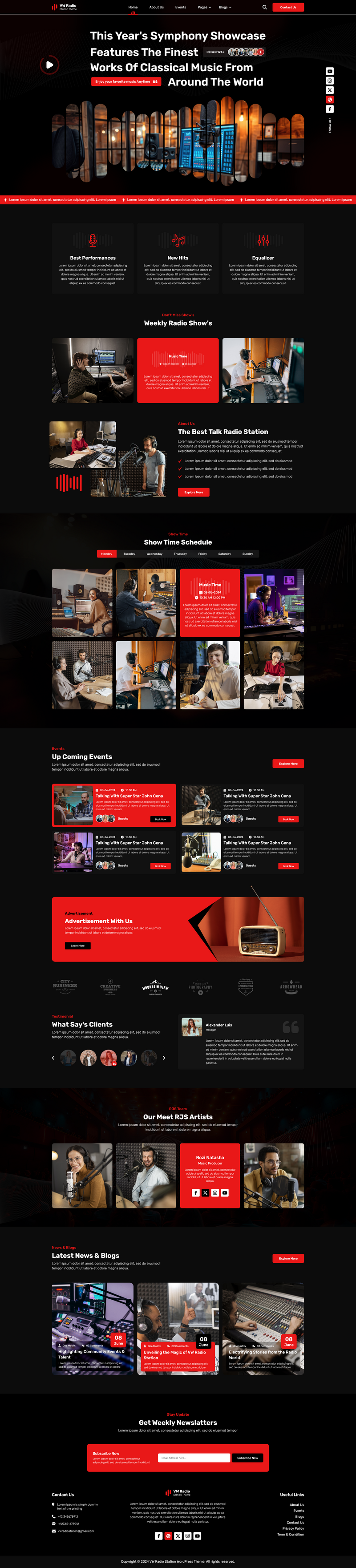 Radio Station WordPress Theme