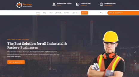 Free Factory WordPress Theme Thumbnail 