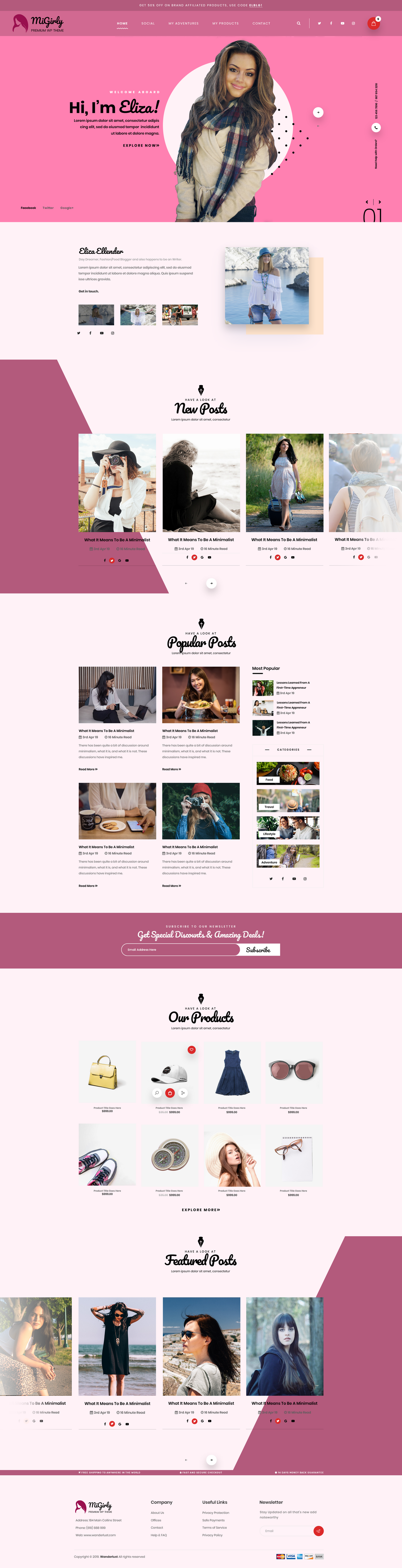 Girly WordPress Theme