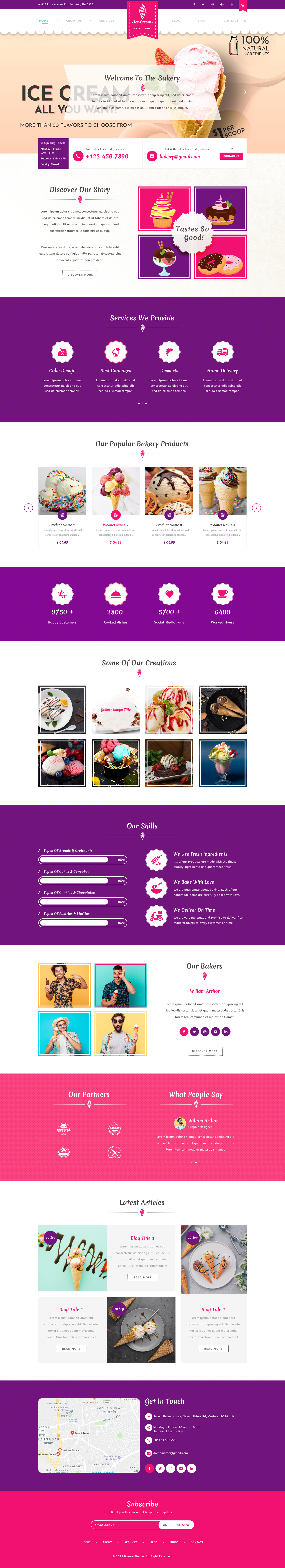 Ice Cream WordPress Theme