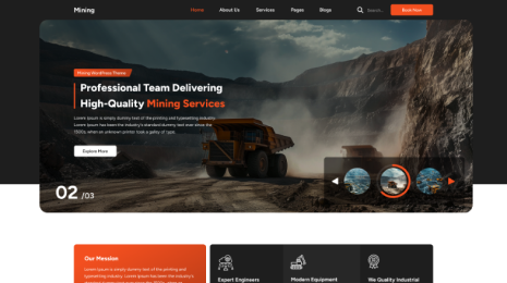 Mining WordPress Theme
