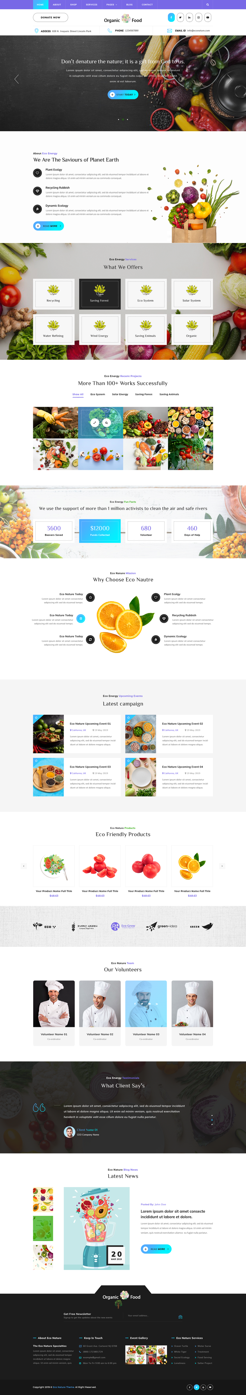 Organic Food WordPress Theme