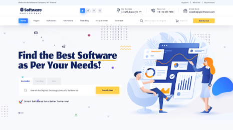 Free Software Company WordPress Theme Thumbnail 