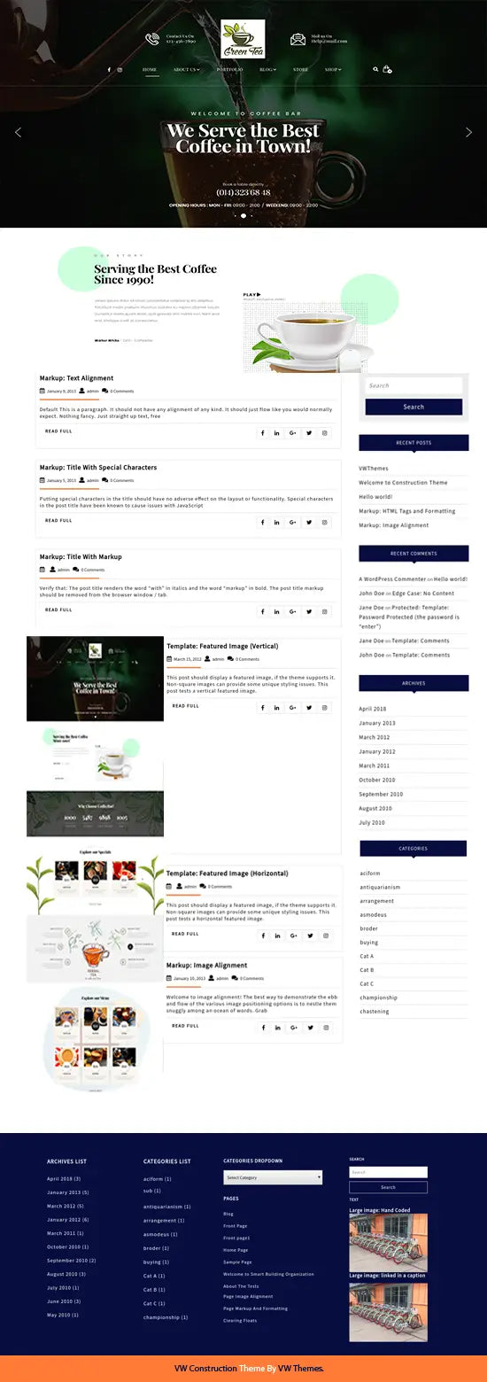 Transport WordPress Theme