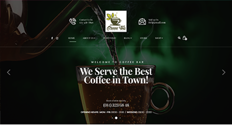 Free Tea Shop WordPress Theme