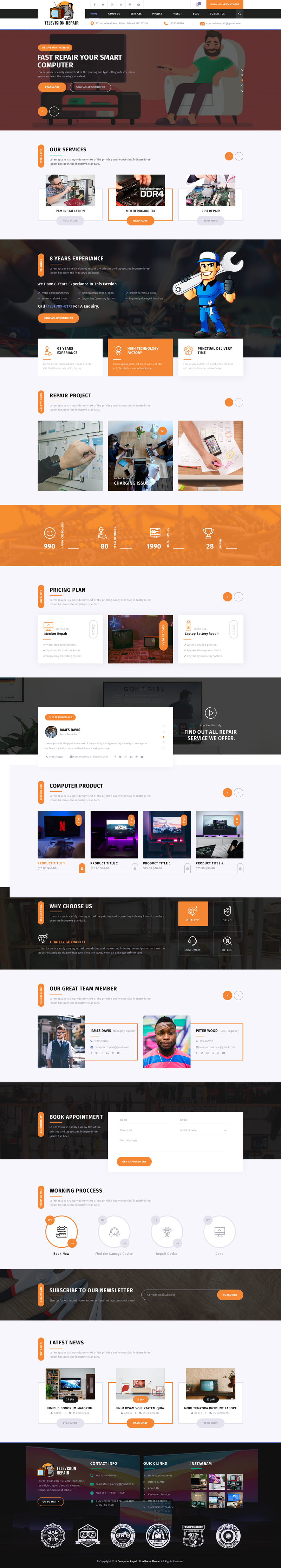 TV Repair WordPress Theme